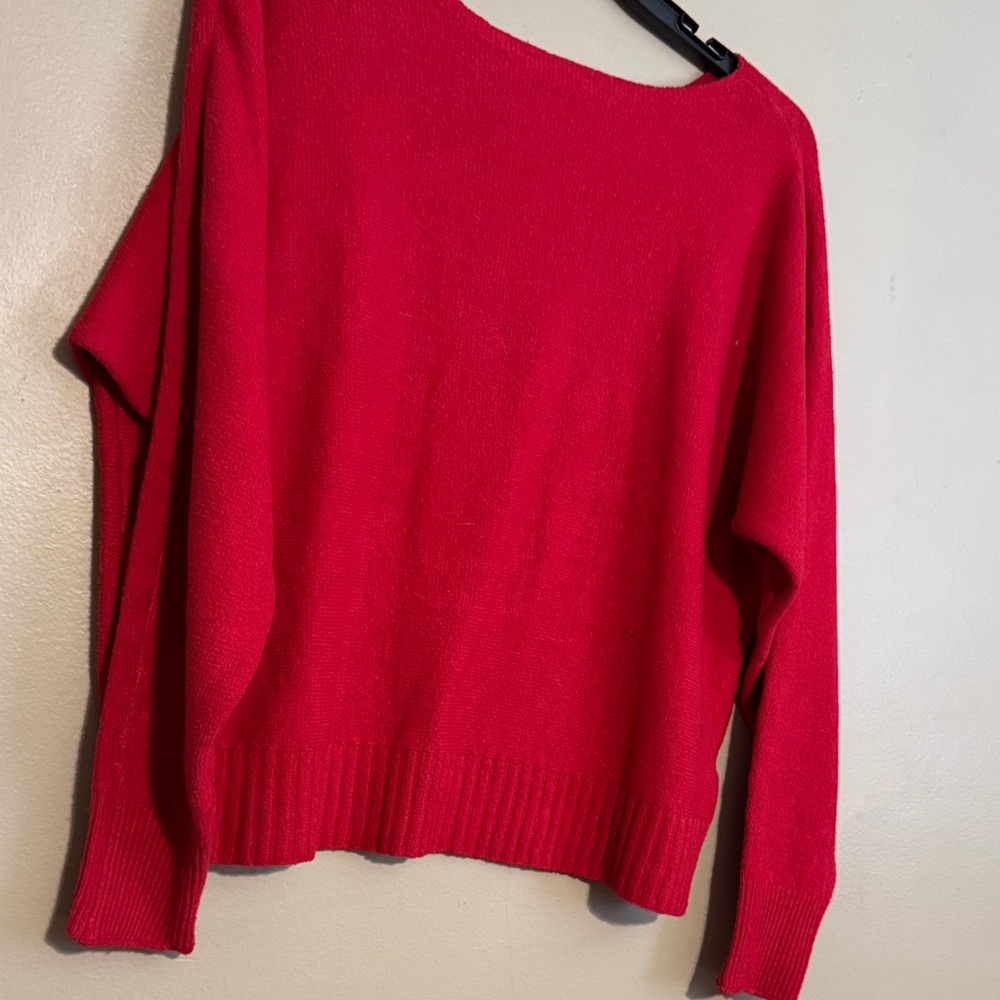Women's Red “Cheers!” Sweater - Picture 6 of 6